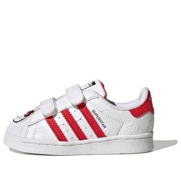 Adidas x hello Kitty Superstar CF1 GV8863 White Red 4K 19 3K Toddler Sneaker - Picture 11 of 12